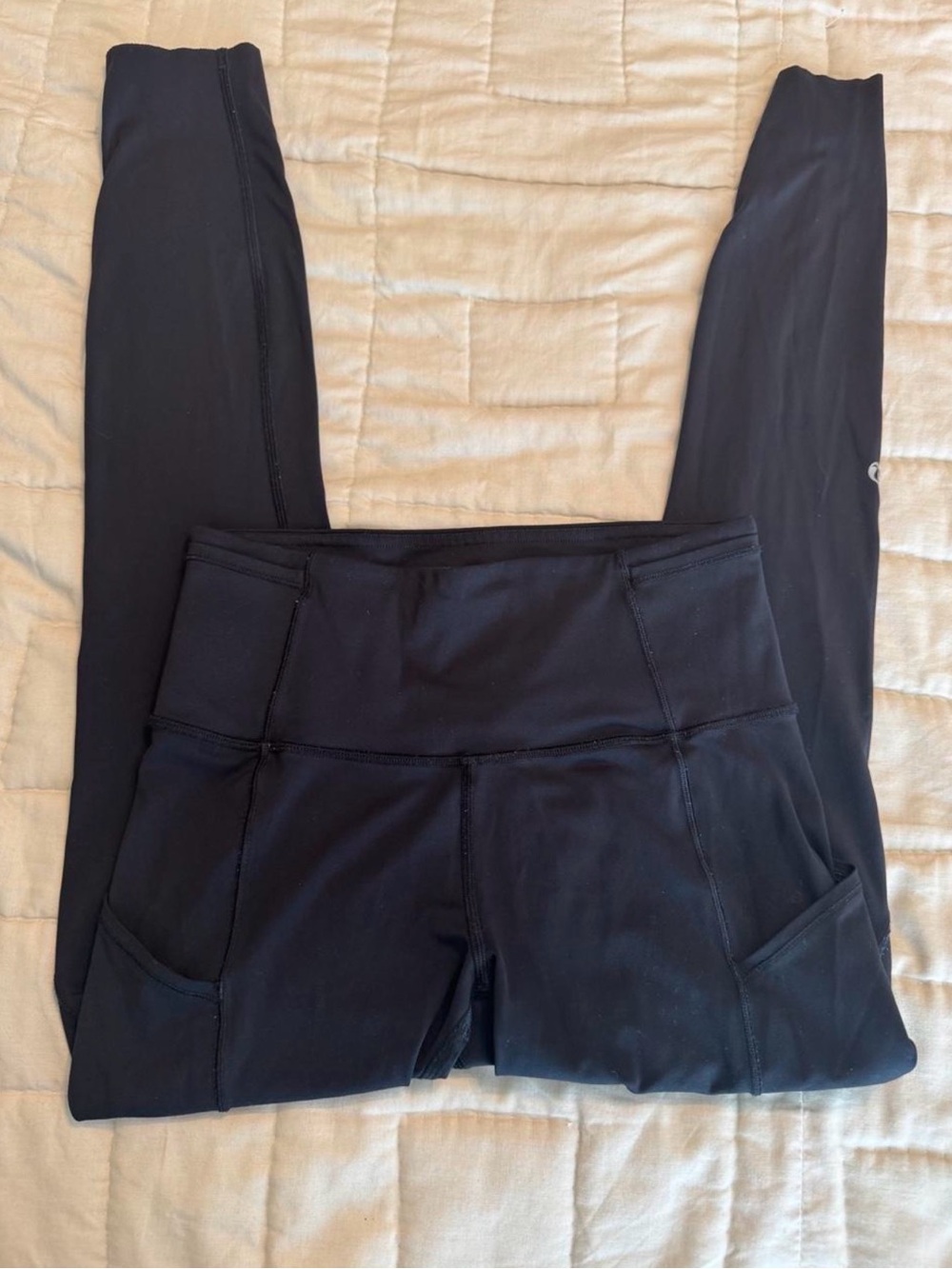 lululemon Fast and Free Black High-Rise 7 Pocket Leggings